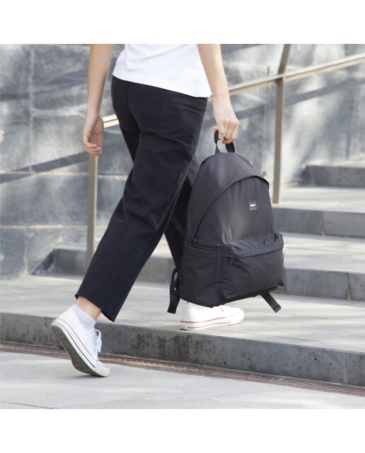 Mochila escolar clásica 2 fechos (22 L) serie Shadow, MILAN, preto Preto-3