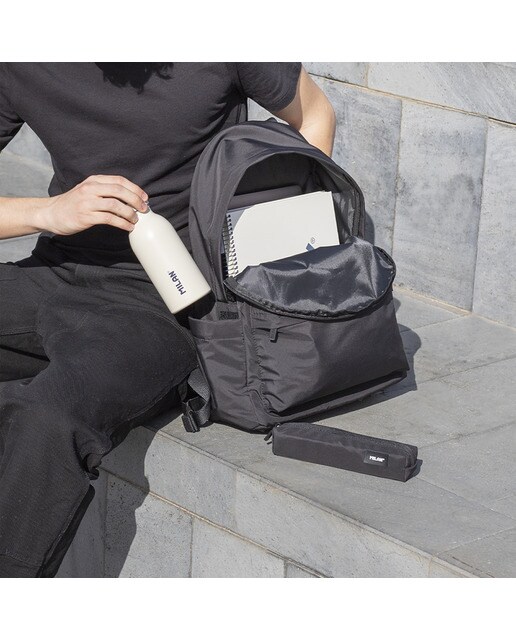 Mochila escolar clásica 2 fechos (22 L) serie Shadow, MILAN, preto Preto-7