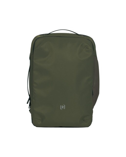 Mochila con 14 compartimentos y 18 litros de capacidad fabricada con nylon reciclado executive Oxford Caqui-1