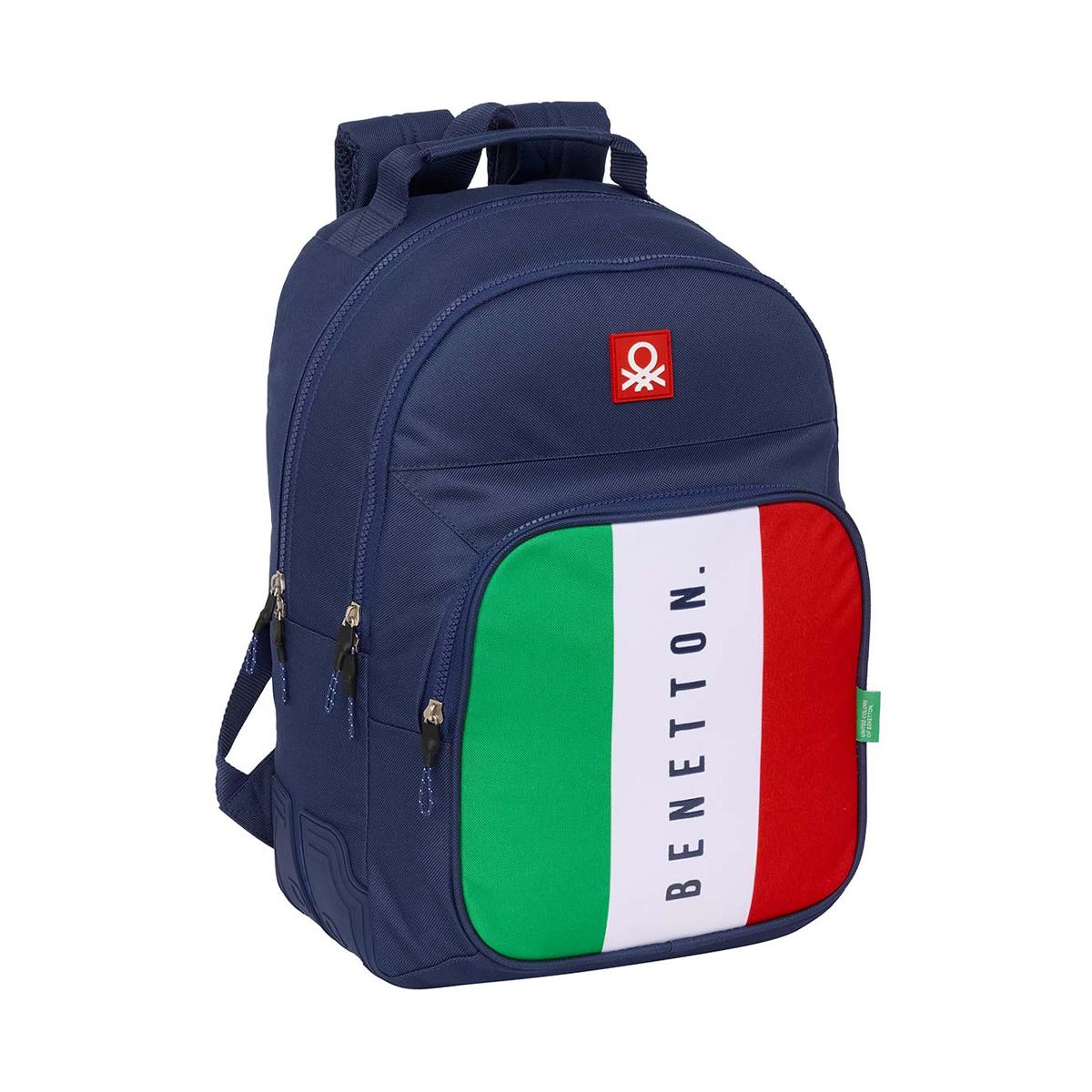 Imagem 0 de Mochila dupla com protecções para os cantos adaptáveis ao trolley  Benetton Safta azul marinho