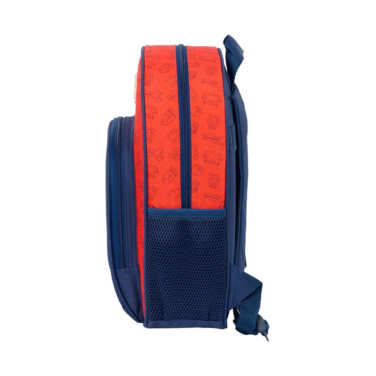 Mochila infantil adaptable a carro Super Mario Bros Safta azul oscuro y rojo Azul oscuro / Rojo-3