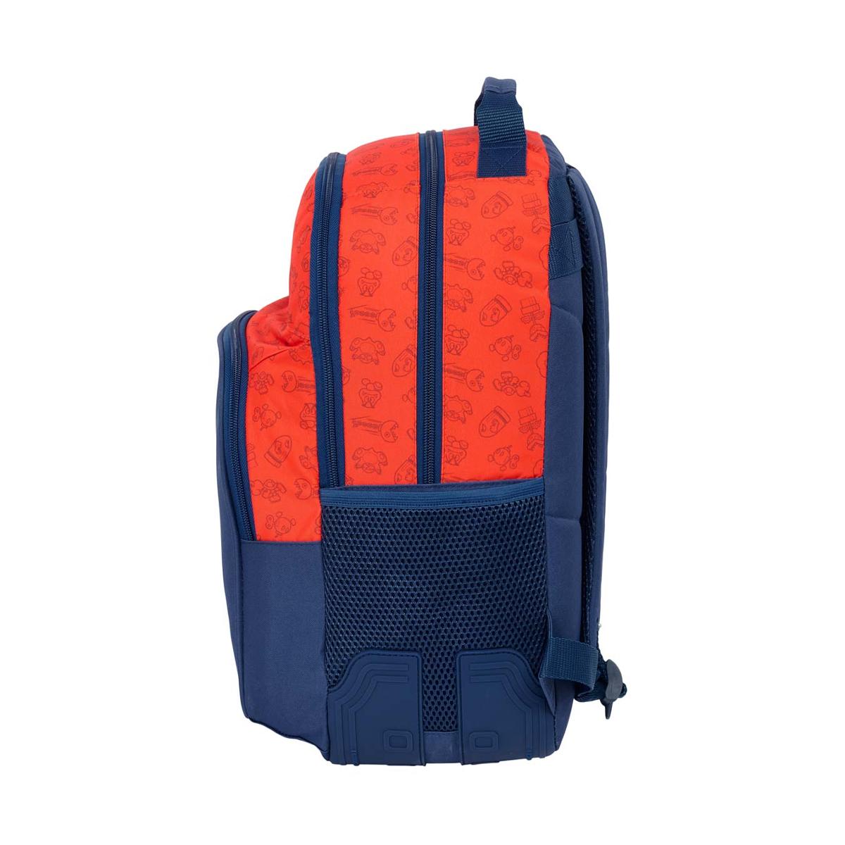 Mochila doble con cantoneras adaptable a carro Super Mario Bros Safta azul oscuro y rojo Azul oscuro / Rojo-3