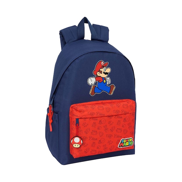 Imagem 0 de Mochila para portátil 14,1" Super Mario Bros Safta azul escuro e vermelho
