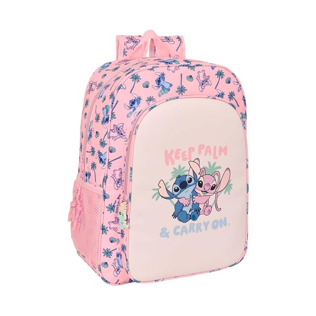Imagen 0 de Mochila adaptable a carro Lilo & Stitch Safta rosa pastel
