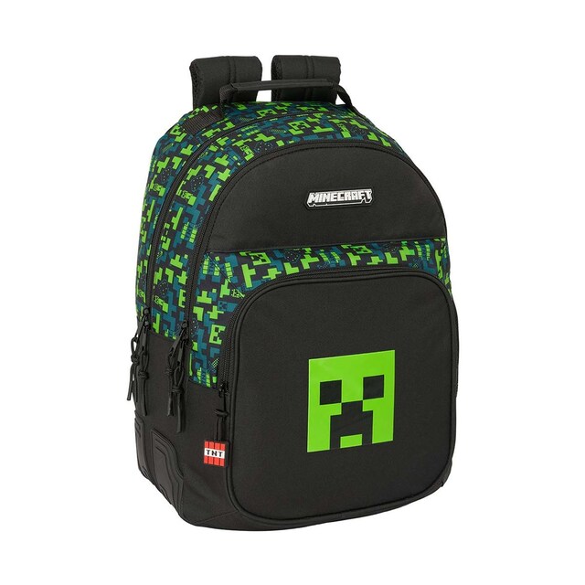 Mochila doble con cantoneras adaptable a carro Minecraft Safta multicolor