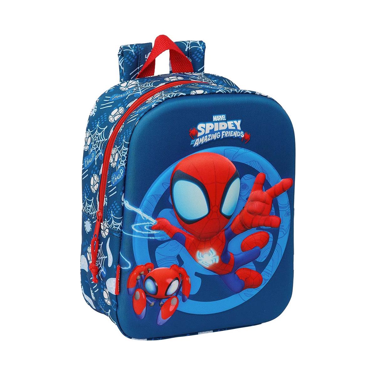 Mochila guarderia 3D Spiderman Safta azul y rojo Azul / Rojo-1