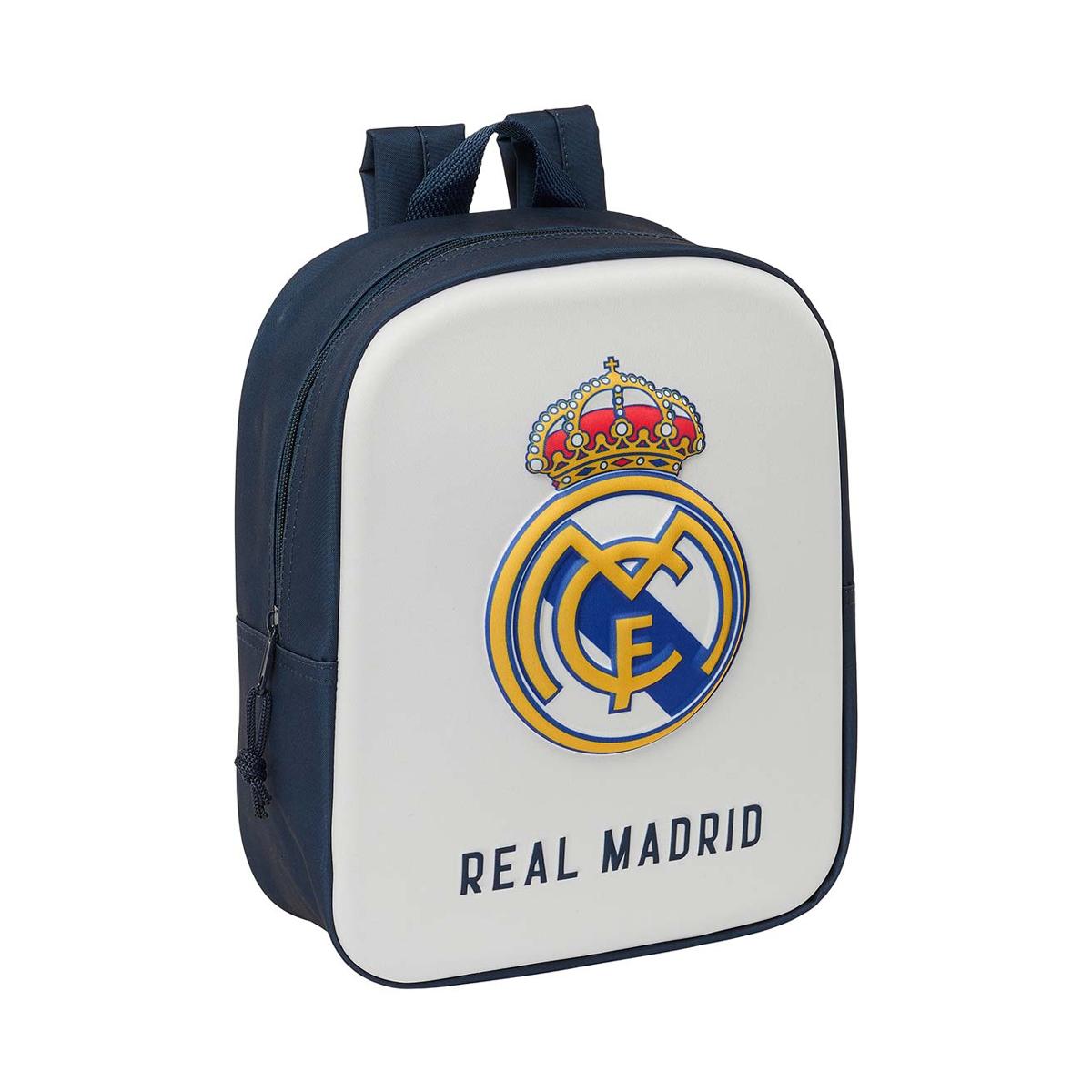Imagen 0 de Mochila guarderia 3D Real Madrid C.F. blanco y azul marino