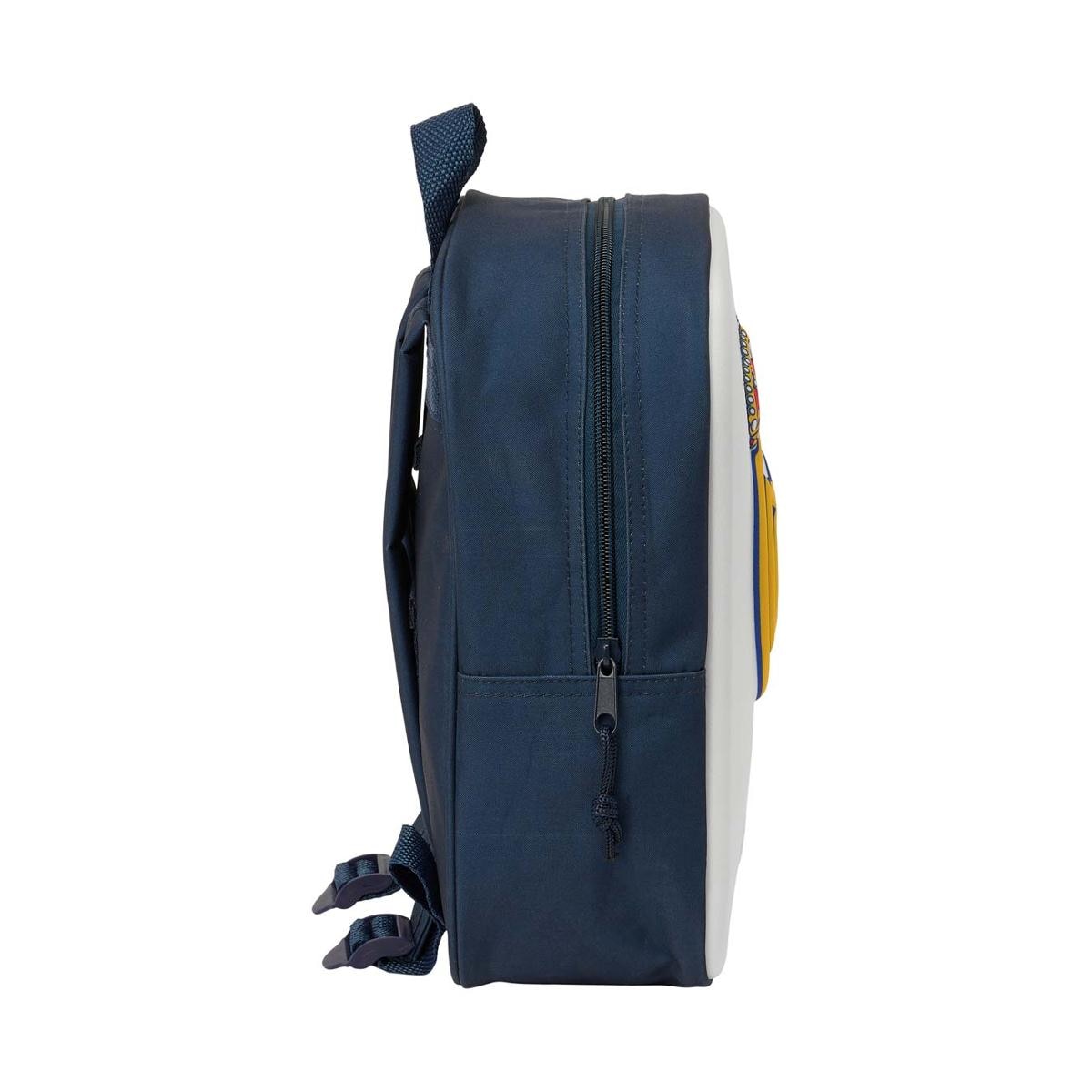 Mochila guarderia 3D Real Madrid C.F. blanco y azul marino Blanco / Azul marino-3