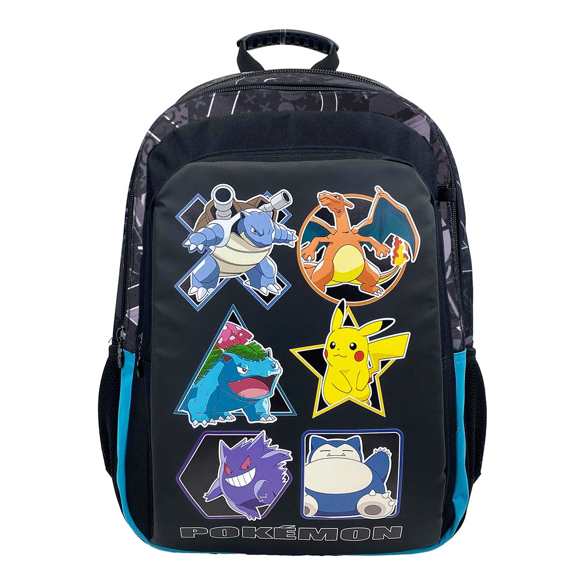 Mochila escolar adaptable a trolley Pokémon Geo CyP Brands negro multicolor Negro / Multicolor-1