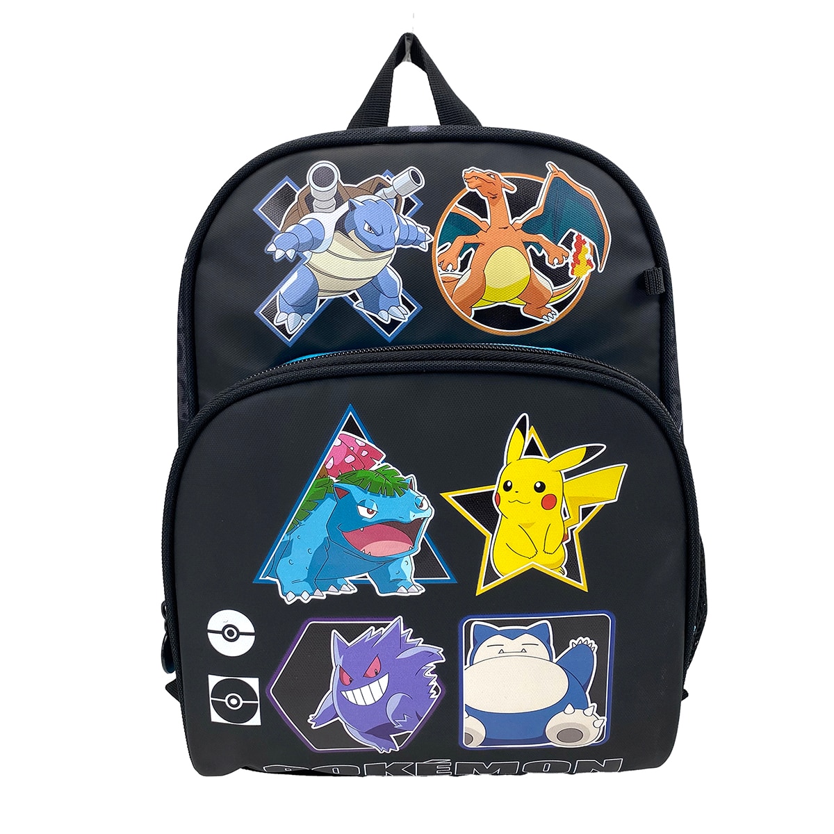 Mochila juvenil adaptable a trolley Pokémon Geo CyP Brands negro multicolor Negro / Multicolor-1