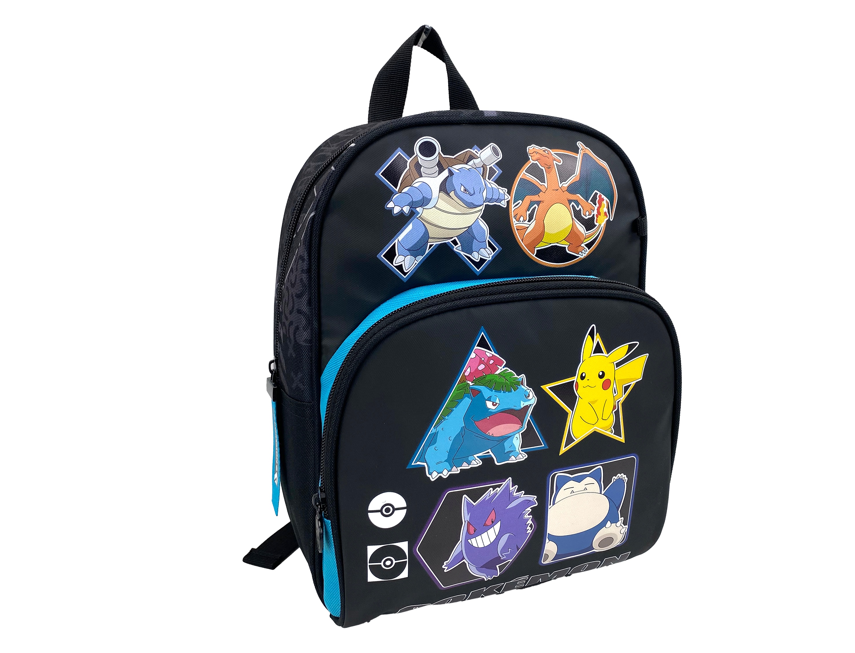 Mochila juvenil adaptable a trolley Pokémon Geo CyP Brands negro multicolor Negro / Multicolor-2