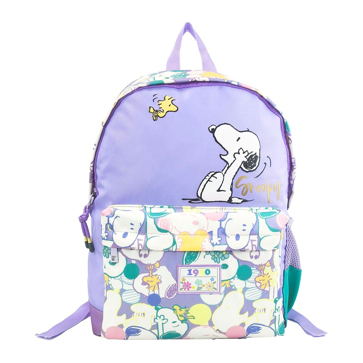 Imagen 0 de Mochila juvenil adaptable a troley Snoopy CyP Brands morado