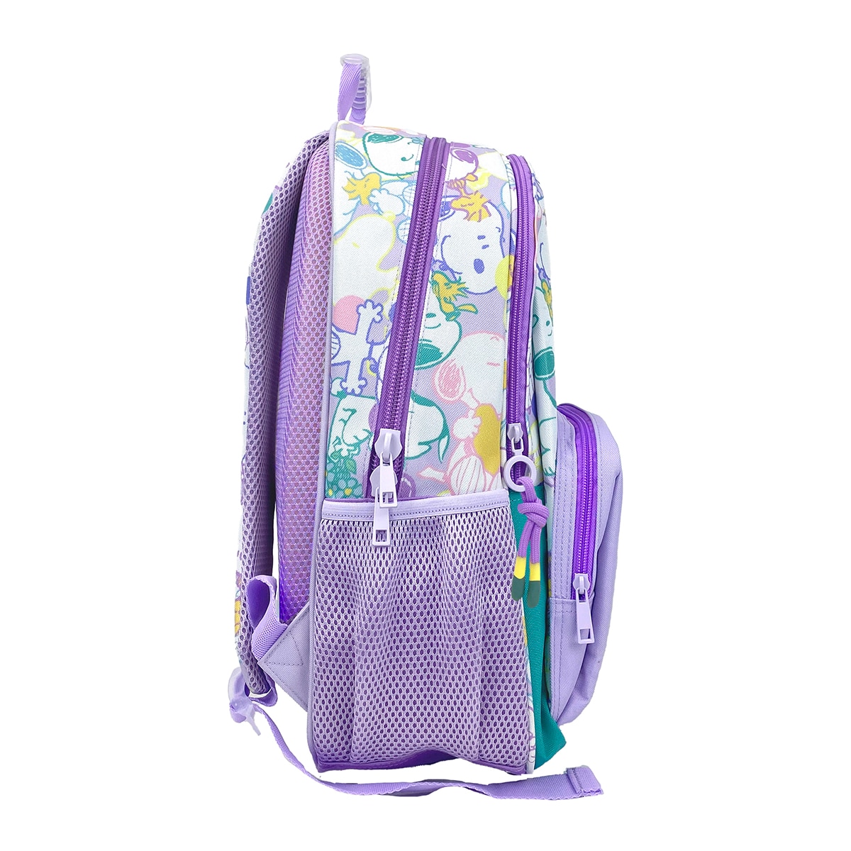 Mochila escolar adaptable a troley Snoopy CyP Brands morado Morado-3