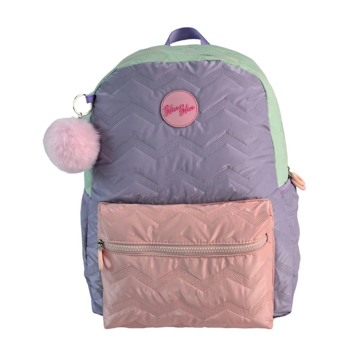 Imagem 0 de Mochila Americana Blin Blin Zigzag Toybags Lilás e Rosa