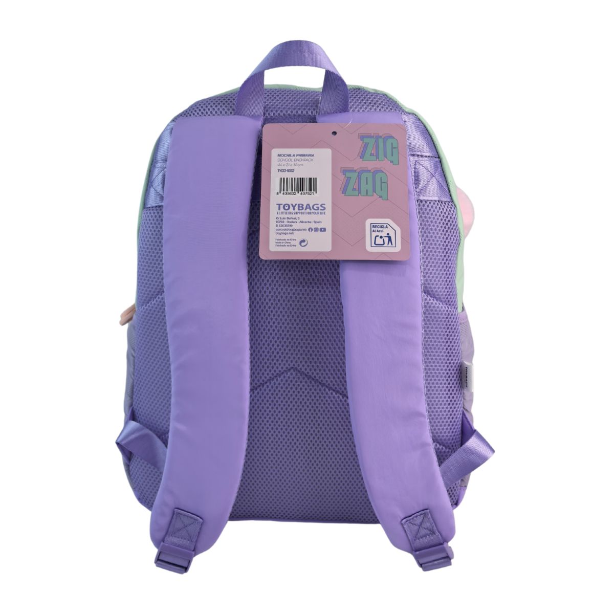 Mochila americano Blin Blin Zigzag Toybags lila y rosa Lila / Rosa-3