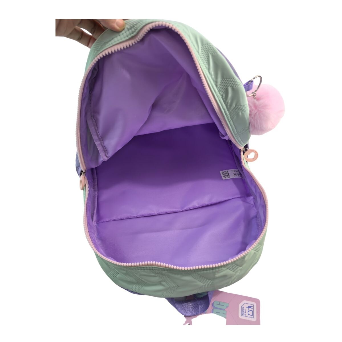 Mochila americano Blin Blin Zigzag Toybags lila y rosa Lila / Rosa-5