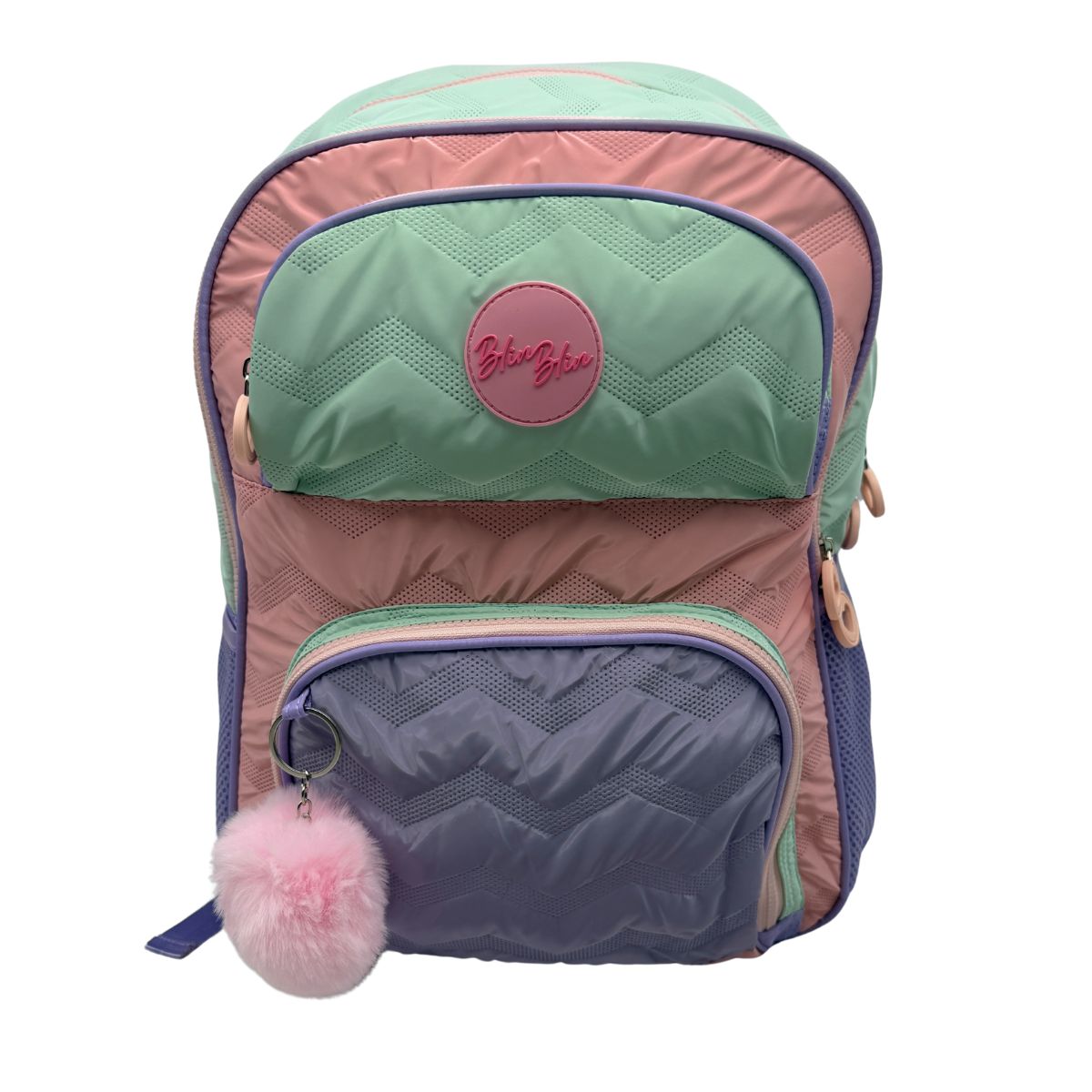 Imagem 0 de Mochila Primária Blin Blin Zigzag Toybags Lilás e Rosa