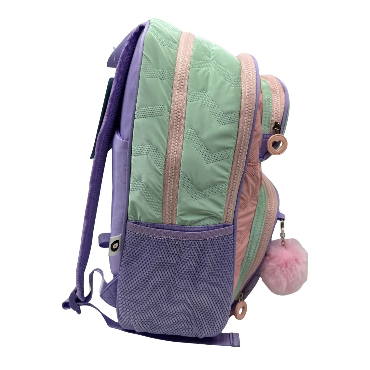 Mochila primaria Blin Blin Zigzag Toybags lila y rosa · Toybags