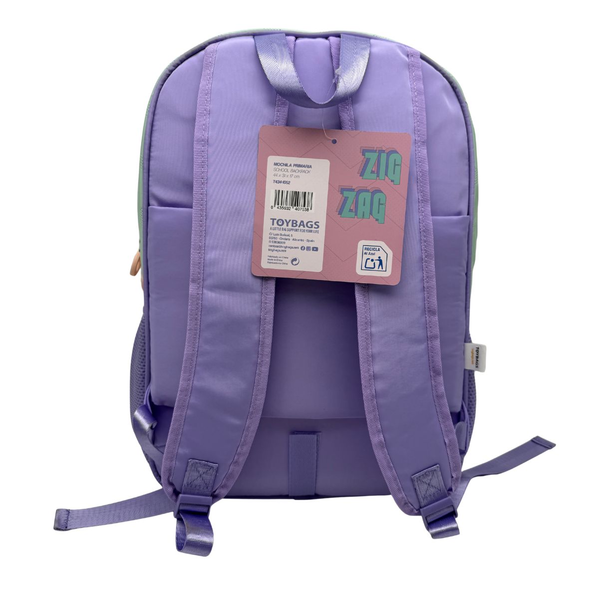 Mochila Primária Blin Blin Zigzag Toybags Lilás e Rosa Lilás / Rosa-3