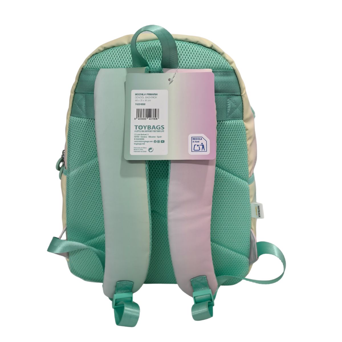 Mochila americano Blin Blin Gradient Green Toybags rosa y verde Rosa / Verde-3