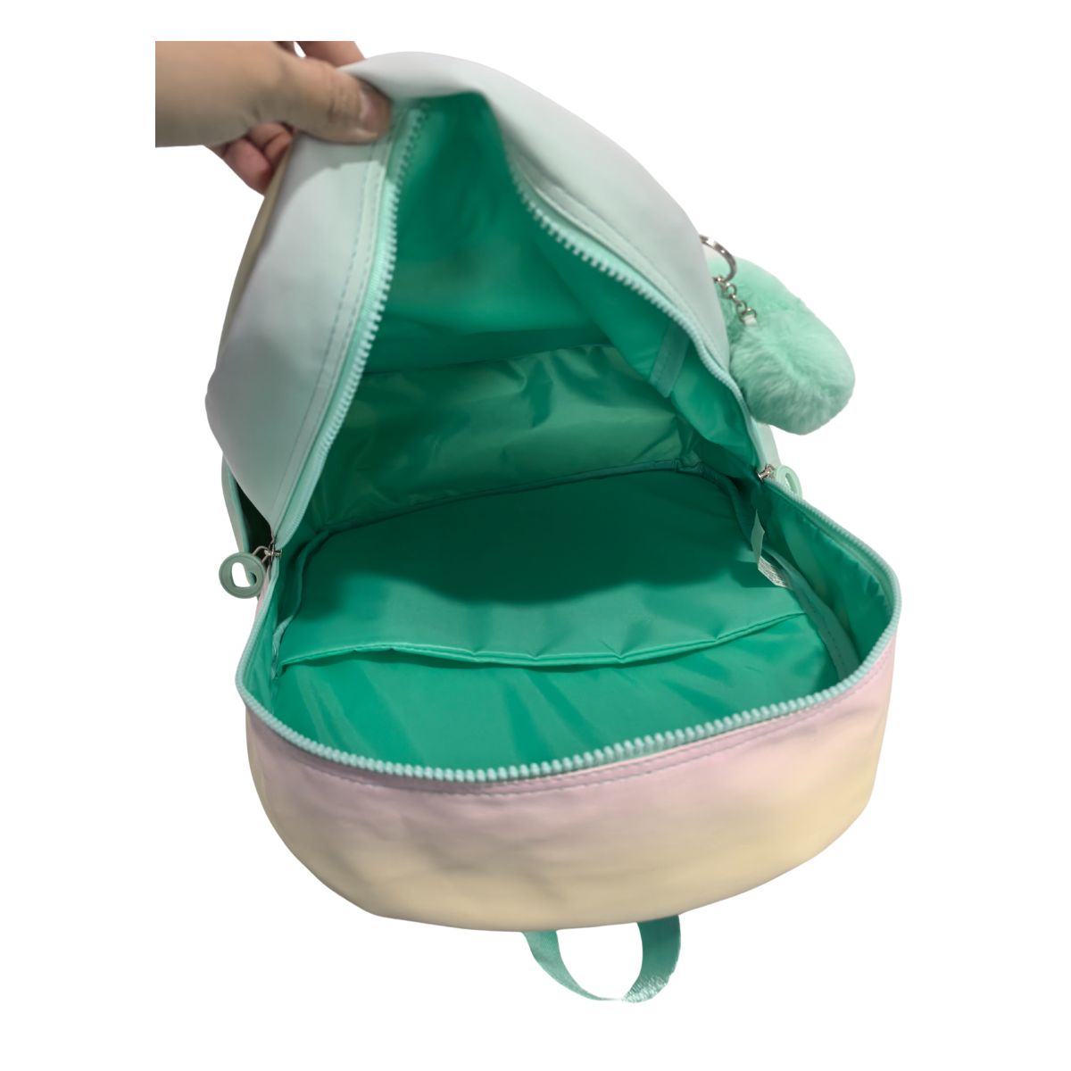 Mochila americano Blin Blin Gradient Green Toybags rosa y verde Rosa / Verde-5