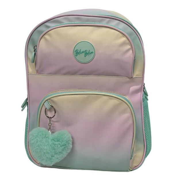 Imagen 0 de Mochila primaria Blin Blin Gradient Green Toybags rosa y verde