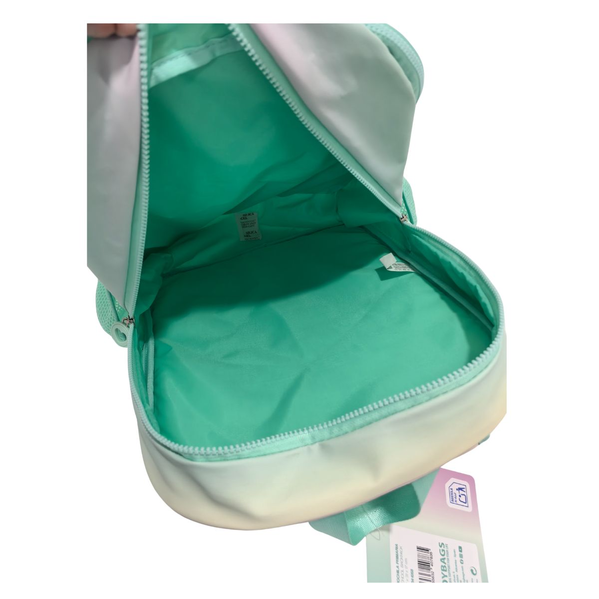 Mochila primaria Blin Blin Gradient Green Toybags rosa y verde Rosa / Verde-5