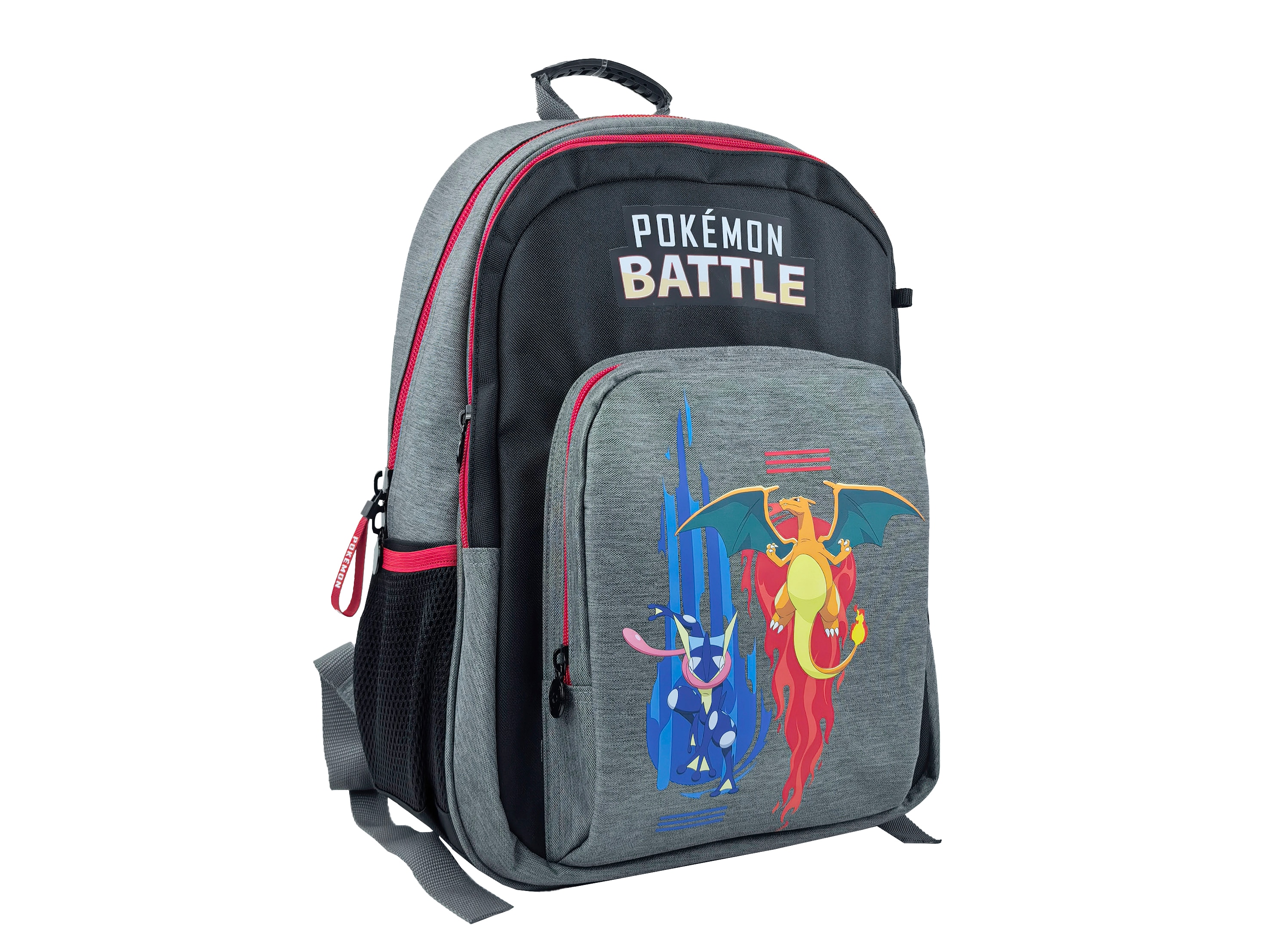 Mochila escolar adaptable a trolley Pokémon Battle CyP Brands negro multicolor Gris oscuro-2