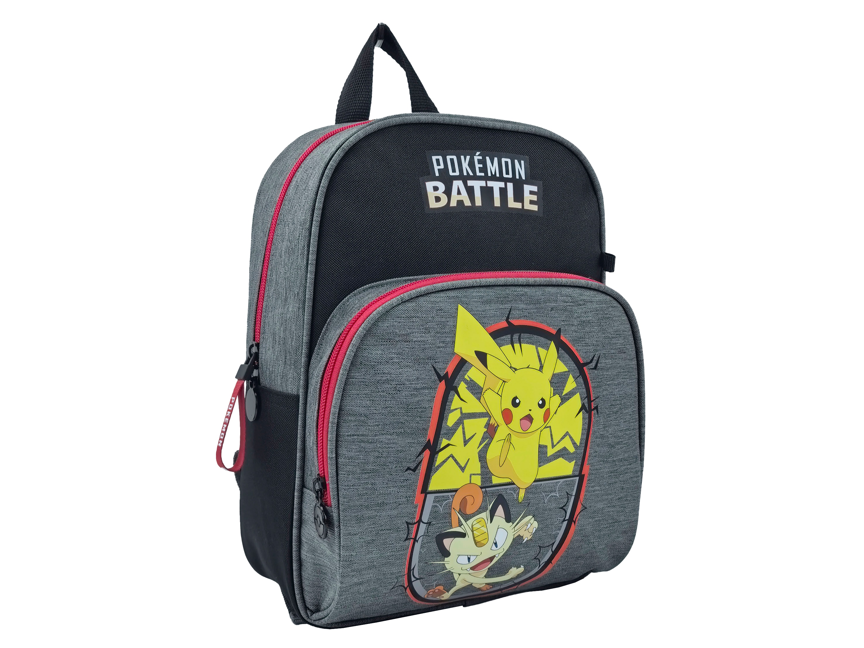 Mochila juvenil adaptable a trolley Pokémon Battle CyP Brands negro multicolor.