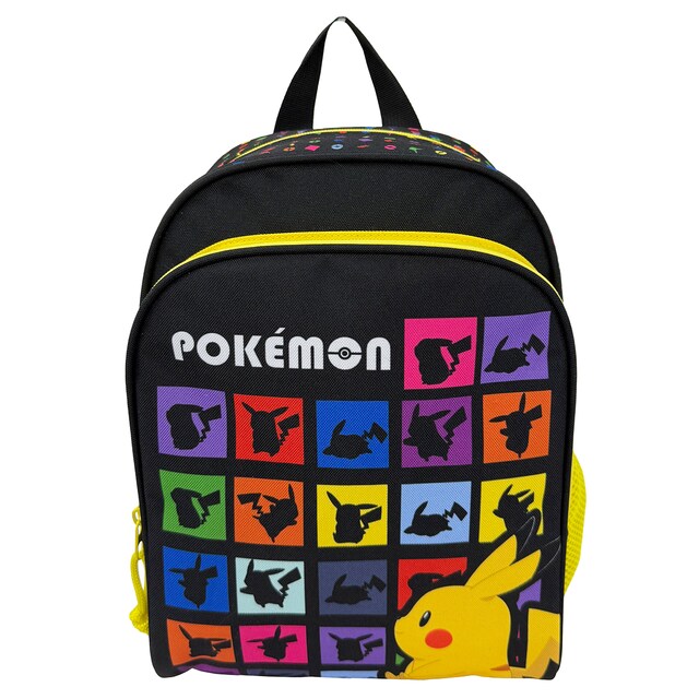 Imagen 0 de Mochila escolar Pokémon Cuadros CyP Brands negro multicolor