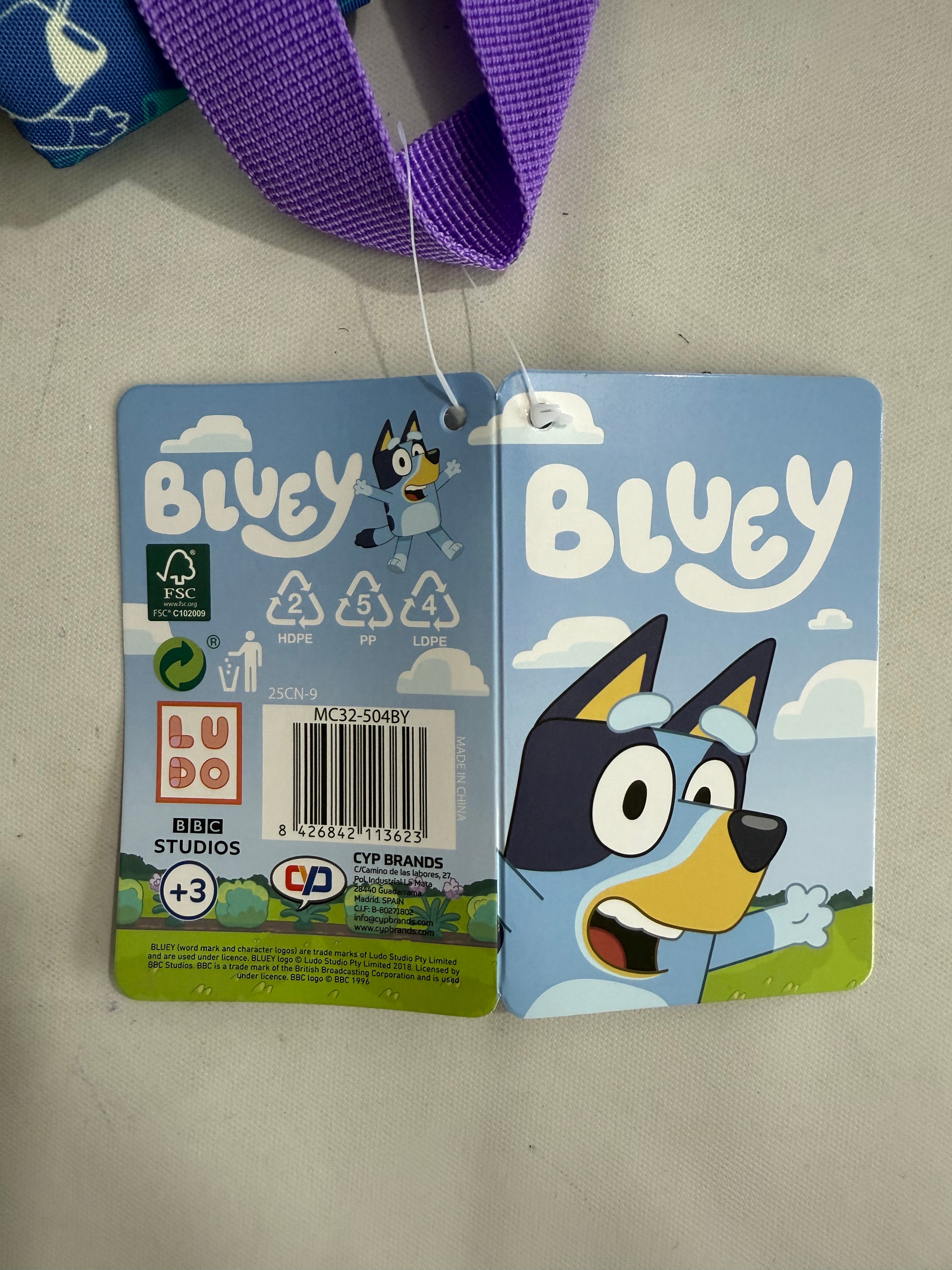 Mochila 32 cm Eva 3D Bluey Stickers CyP Brands multicolor Multicolor-5
