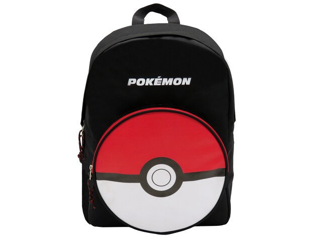 Imagen 0 de Mochila juvenil Pokémon Pokeball CyP Brands negro rojo y blanco