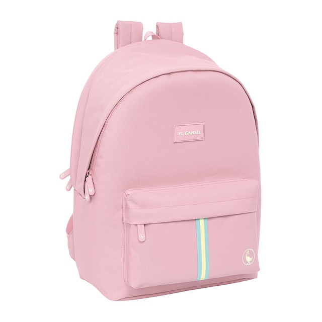 Imagen 0 de Mochila doble para portatil 15,6+ USB El Ganso Basics rosa
