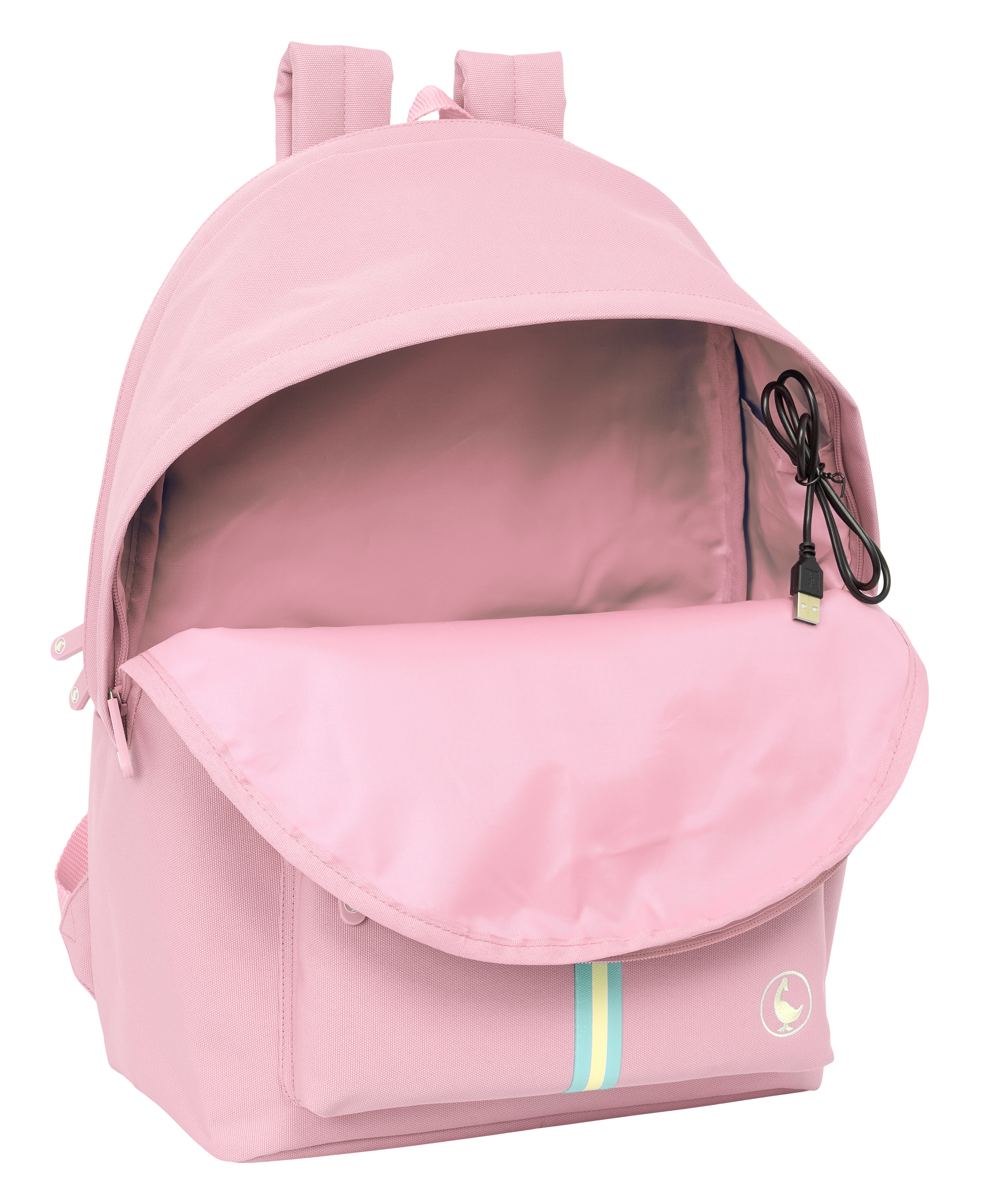 Mochila duplo para portatil 15,6+  USB El Ganso Eclipse azul marinho Rosa-4