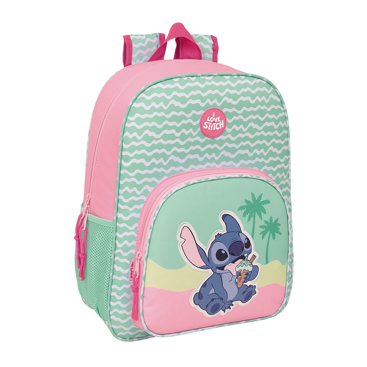 Imagen 0 de Mochila adaptable a carro Stitch Ice Cream Safta rosa