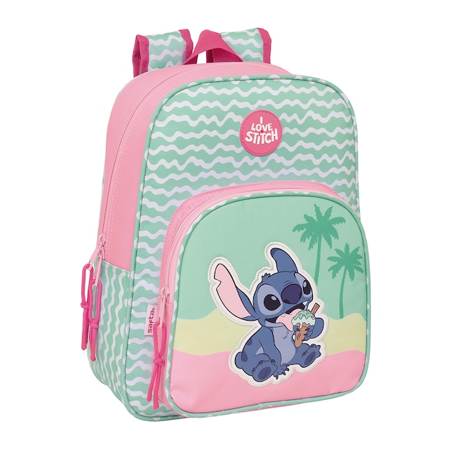 Imagen 0 de Mochila infantil adaptable a carro Stitch Ice Cream Safta rosa