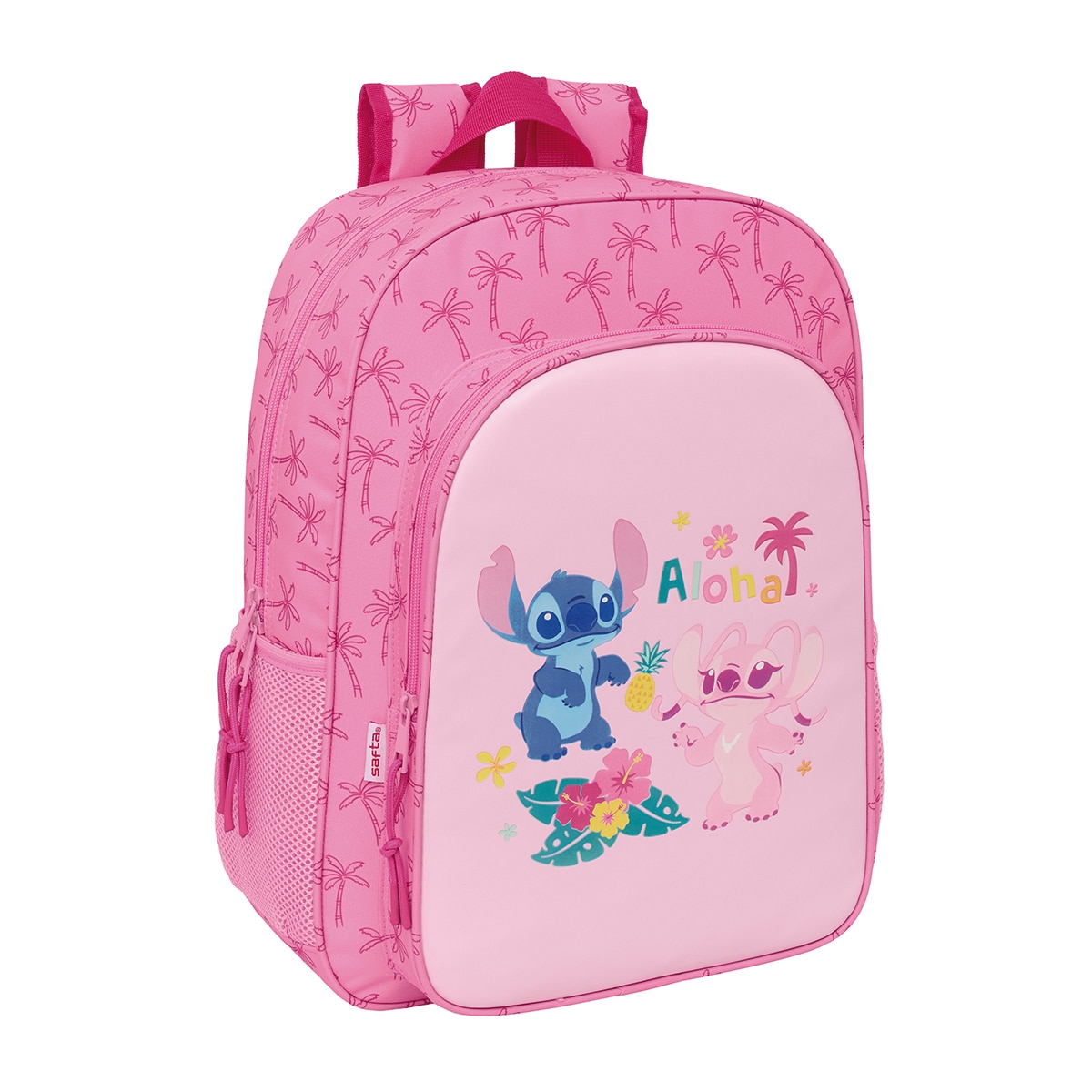 Imagen 0 de Mochila adaptable a carro Stitch Chill Safta menta y rosa
