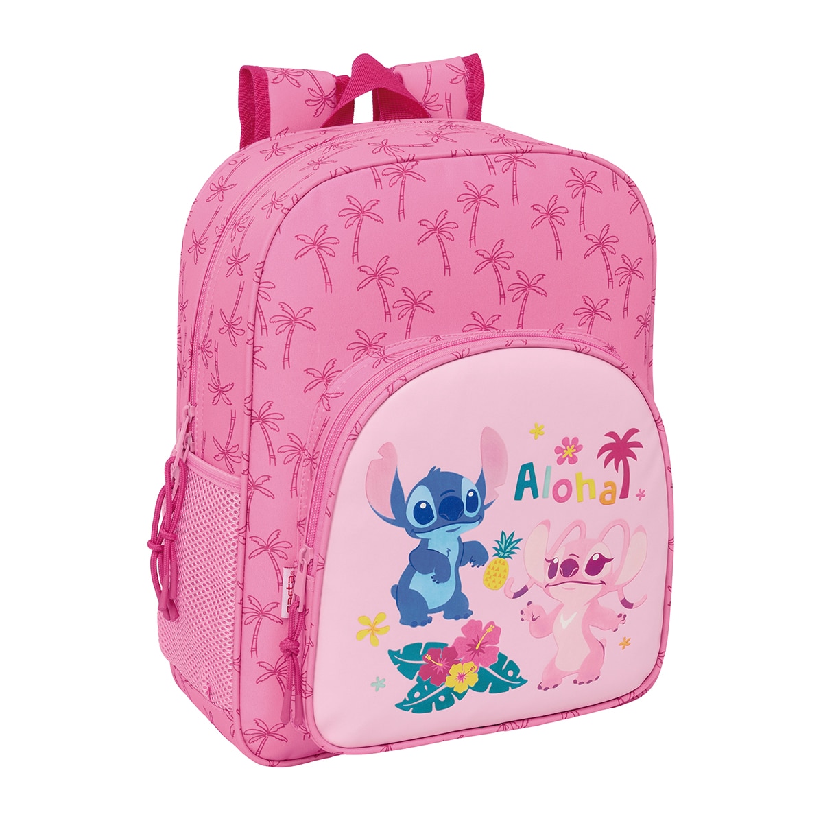 Imagen 0 de Mochila junior adaptable a carro Stitch Chill Safta menta y rosa