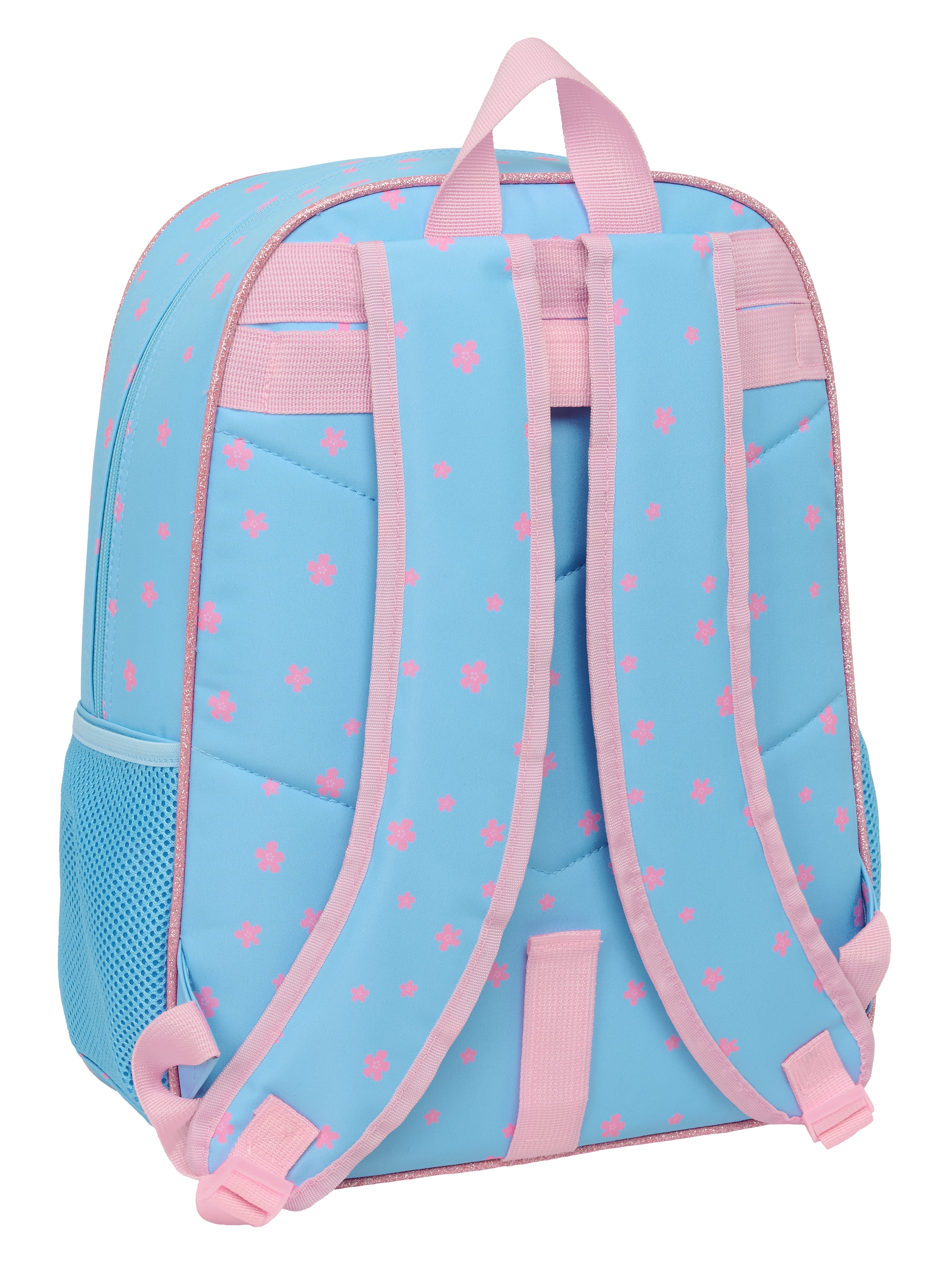 Mochila adaptable a carro Stitch Happy Safta celeste 2