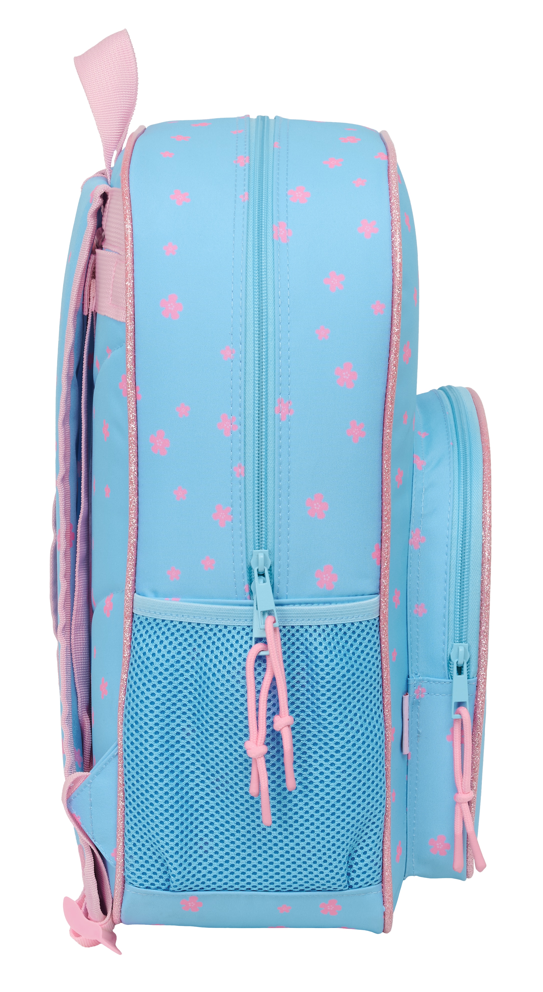 Mochila adaptable a carro Stitch Happy Safta celeste 3