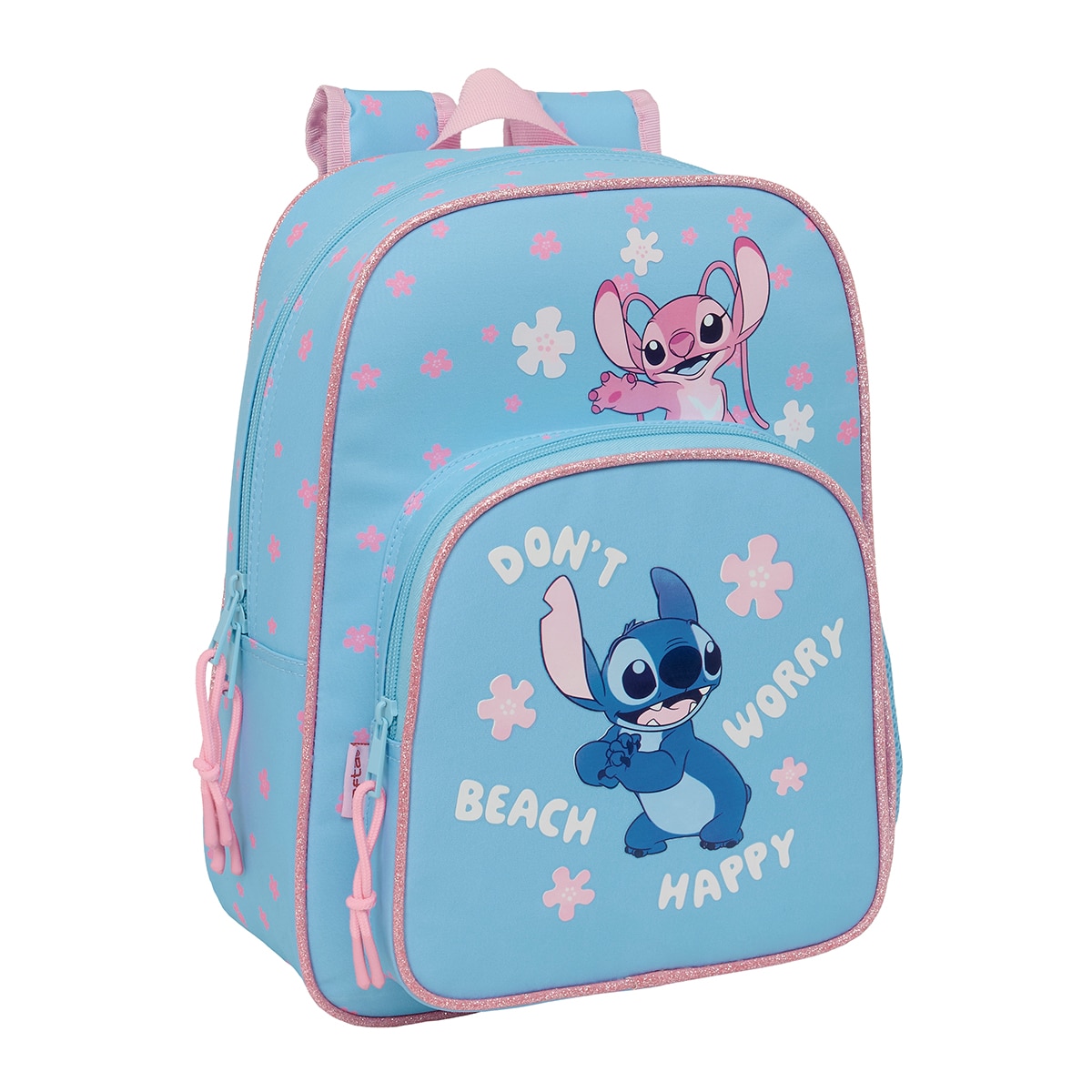 Imagen 0 de Mochila infantil adaptable a carro Stitch Happy Safta celeste