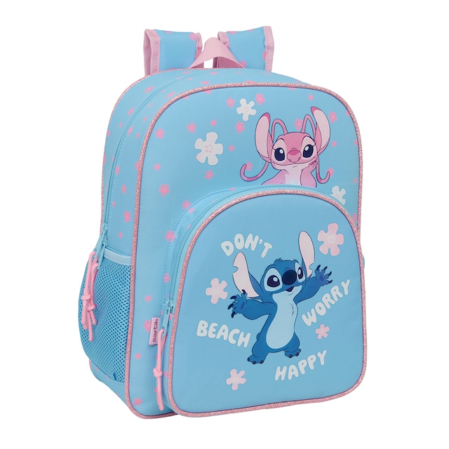 Imagen 0 de Mochila junior adaptable a carro Stitch Happy Safta celeste
