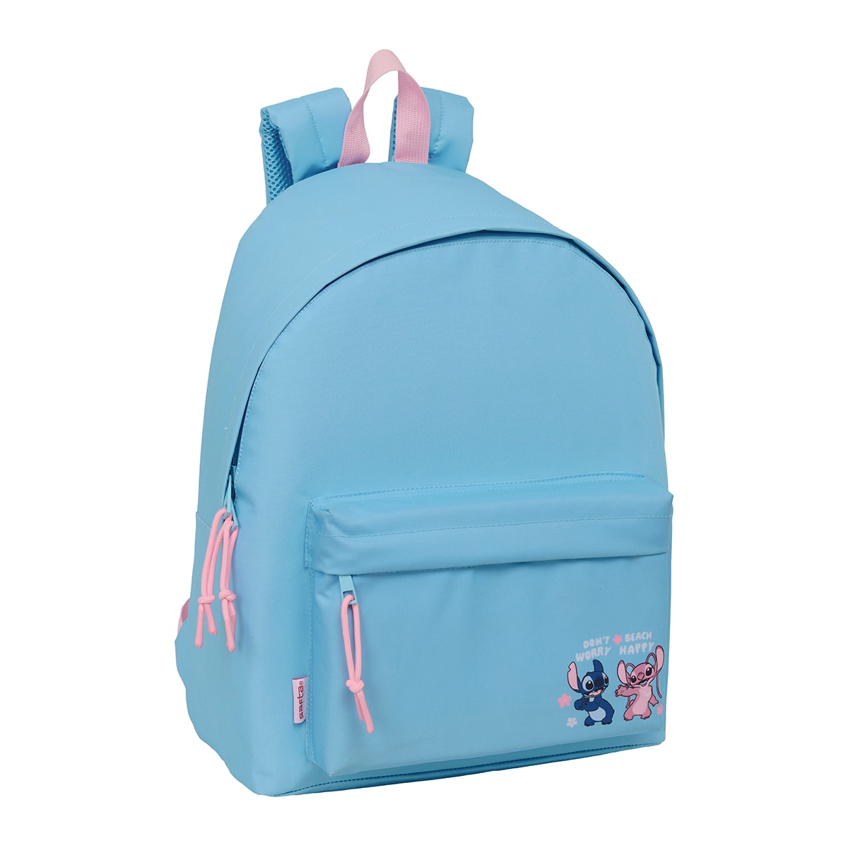 Mochila Stitch Happy Safta celeste 1