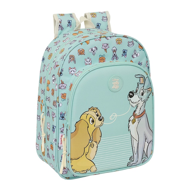 Imagen 0 de Mochila infantil adaptable a carro Disney Cats & Dogs Safta azul pastel