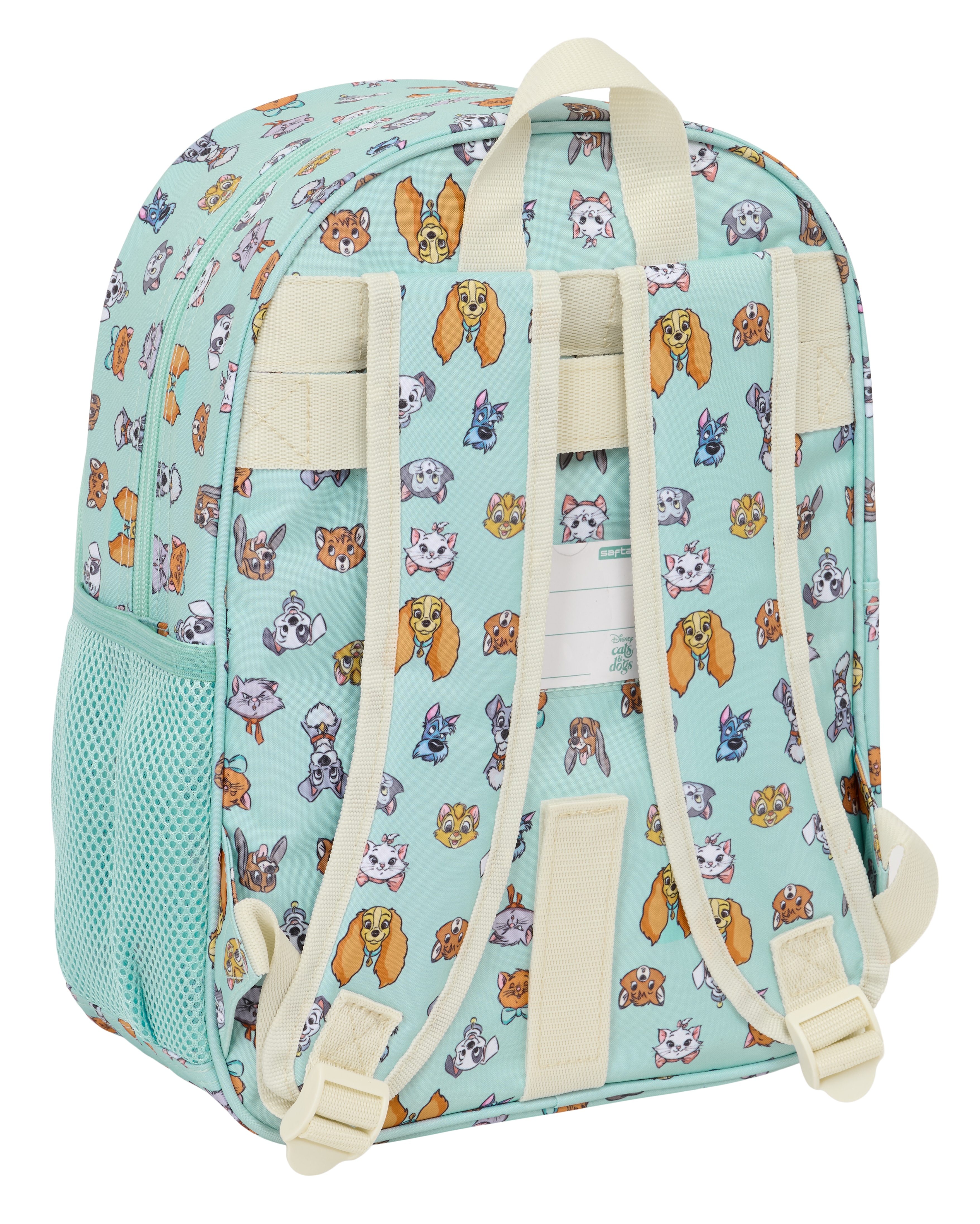 Mochila infantil adaptable a carro Disney Cats & Dogs Safta azul pastel 2