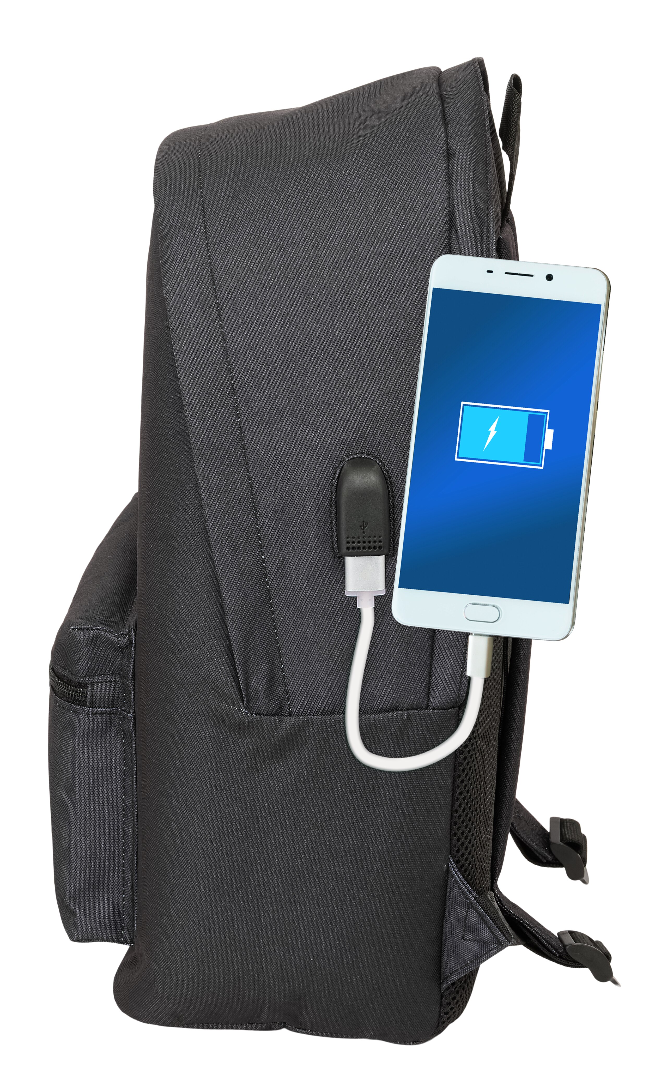 Mochila doble para portatil 15,6+ USB Harper & Neyer azul marino 3