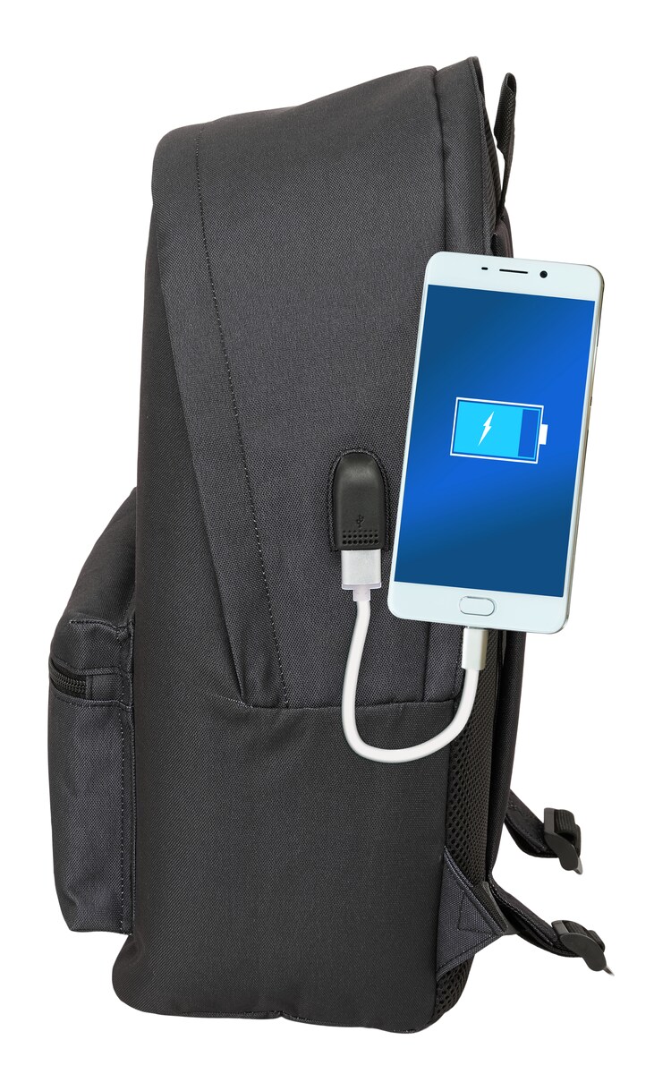 Mochila dupla para portatil 15,6+ USB Harper & Neyer azul marinho 3