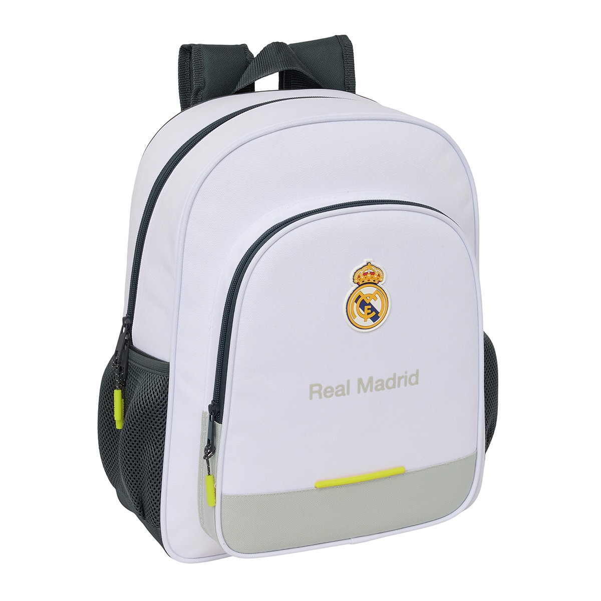 Mochila junior adaptable a carro Real Madrid 1ª Equipacion 25/26 blanca 1