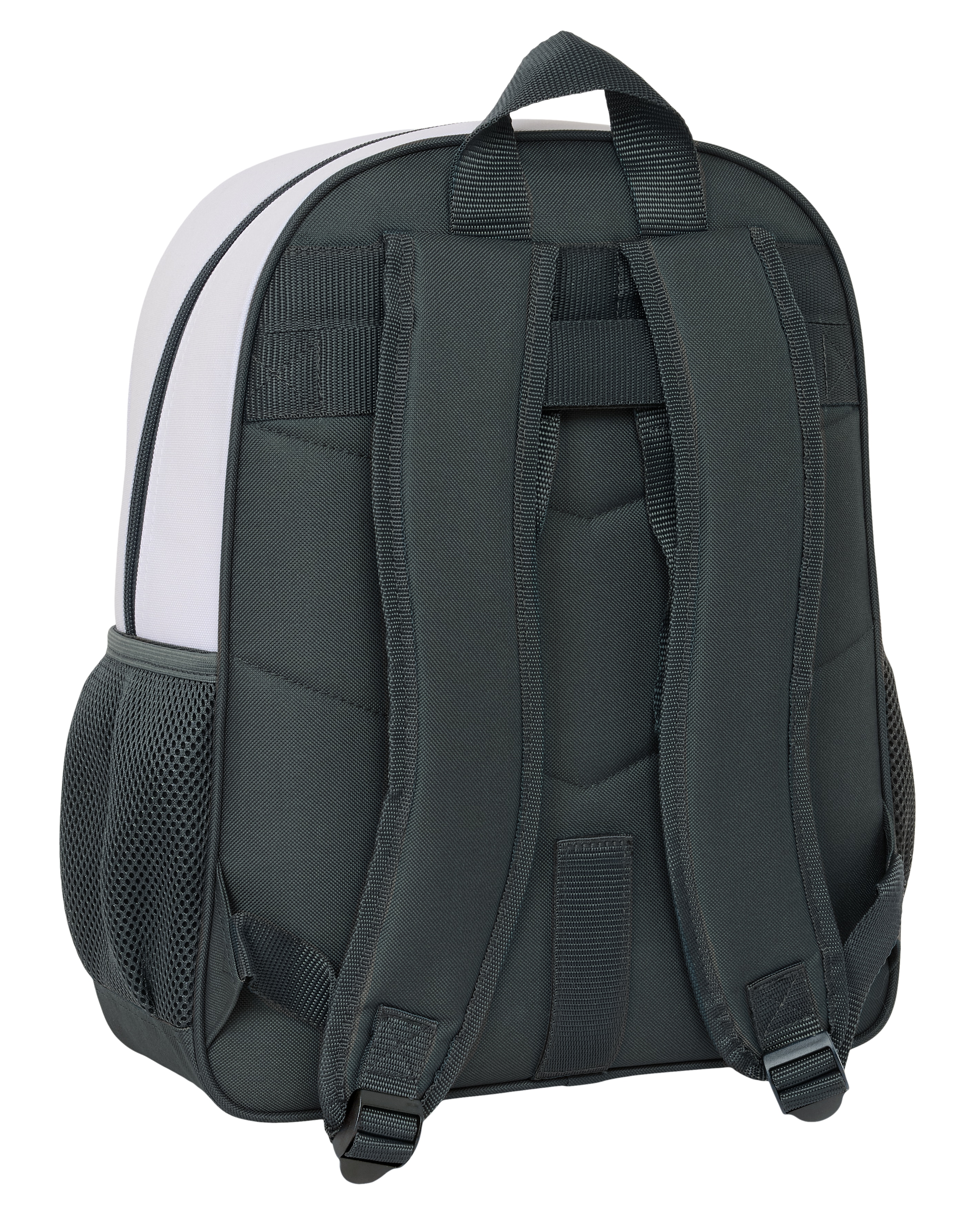 Mochila junior adaptable a carro Real Madrid 1ª Equipacion 25/26 blanca 2