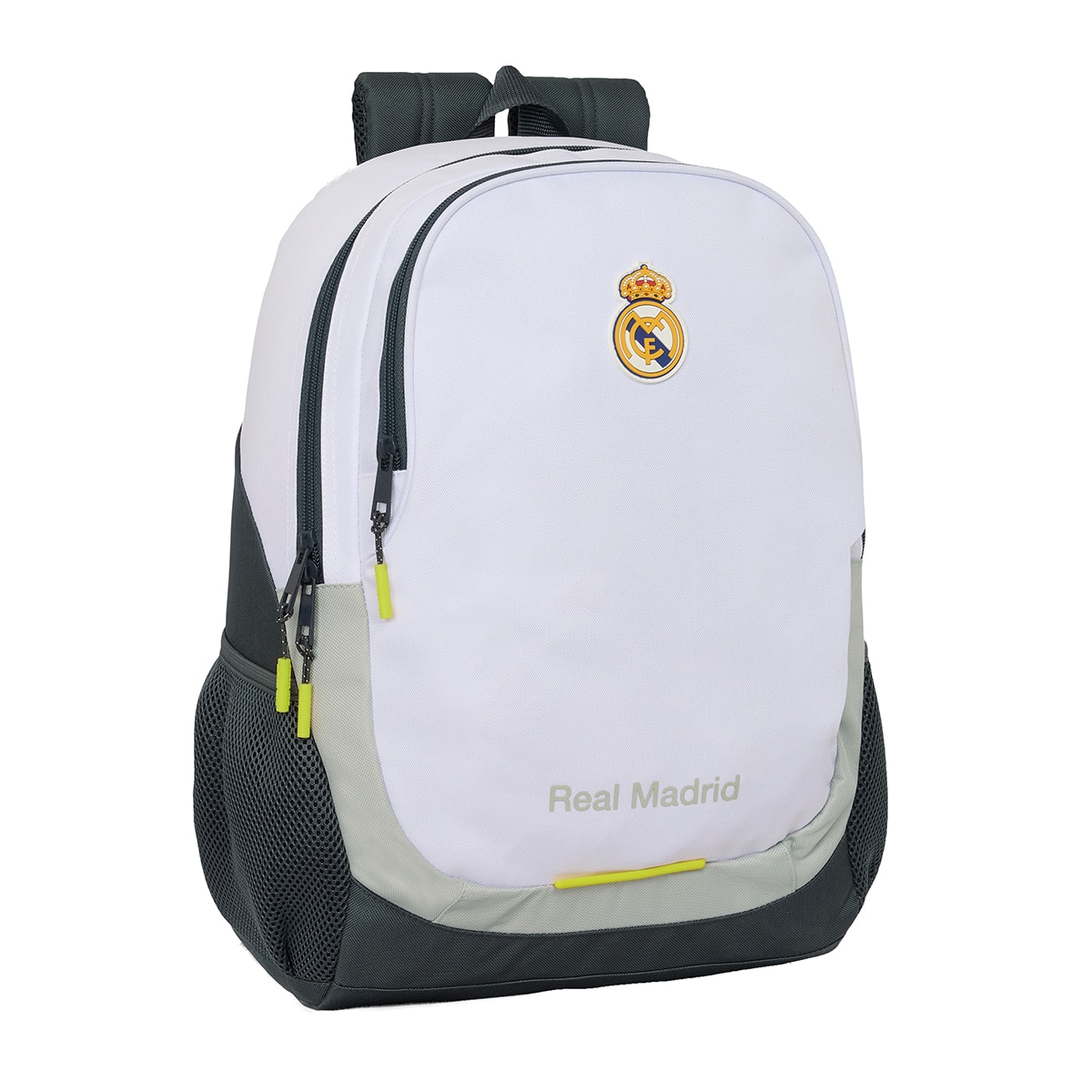 Mochila adaptable a carro Real Madrid 1ª Equipacion 25/26 blanca 1